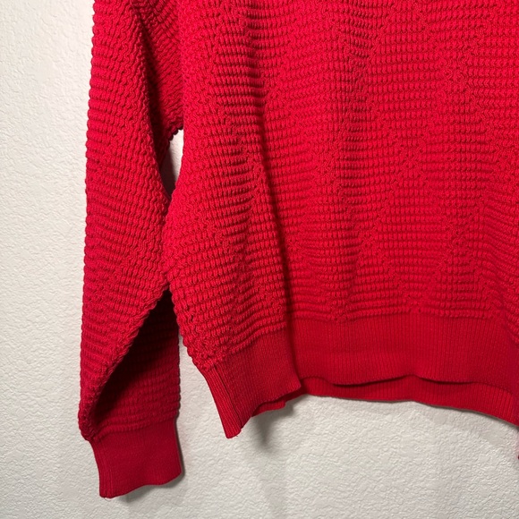 Salty Dog Vibrant Red Knit Sweater Large - Picture 8 of 8